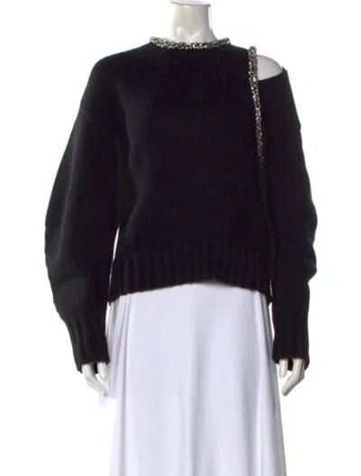 Pre-owned Simkhai Wool Crew Neck Sweater In Black