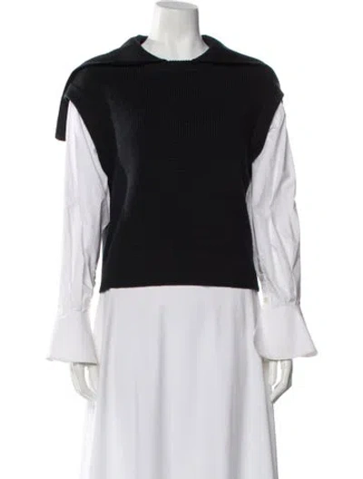 Pre-owned Simkhai Wool Crew Neck Sweater In Black