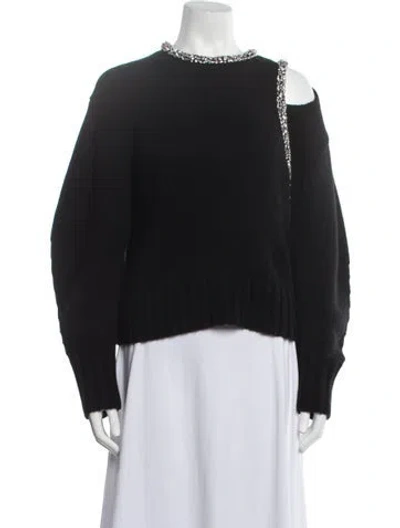 Pre-owned Simkhai Wool Crew Neck Sweater In Black