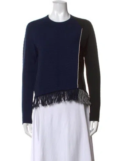 Pre-owned Simkhai Wool Crew Neck Sweater In Blue