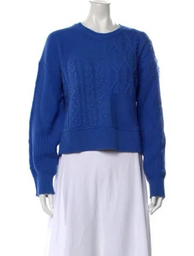 Pre-owned Simkhai Wool Crew Neck Sweater In Blue