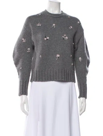 Pre-owned Simkhai Wool Crew Neck Sweater In Gray