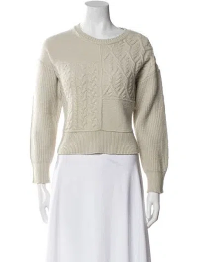 Pre-owned Simkhai Wool Crew Neck Sweater In Neutral