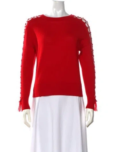 Pre-owned Simkhai Wool Crew Neck Sweater In Red