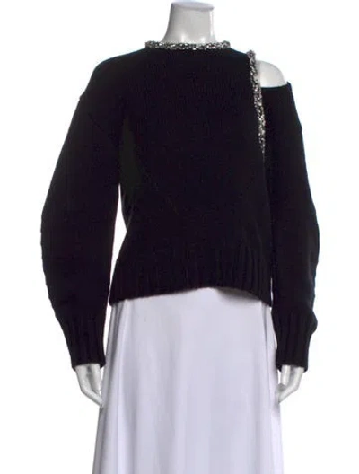 Pre-owned Simkhai Wool Crew Neck Sweater W/ Tags In Black