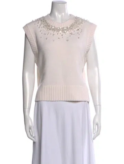 Pre-owned Simkhai Wool Crew Neck Top W/ Tags In White