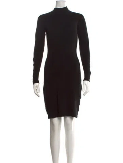 Pre-owned Simkhai Wool Knee-length Dress In Black