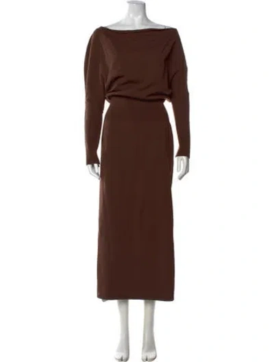 Pre-owned Simkhai Wool Long Dress In Brown