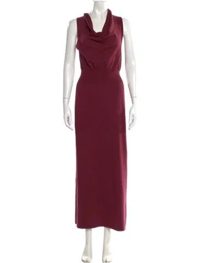 Pre-owned Simkhai Wool Long Dress In Burgundy