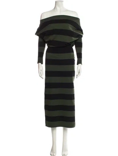 Pre-owned Simkhai Wool Long Dress In Green