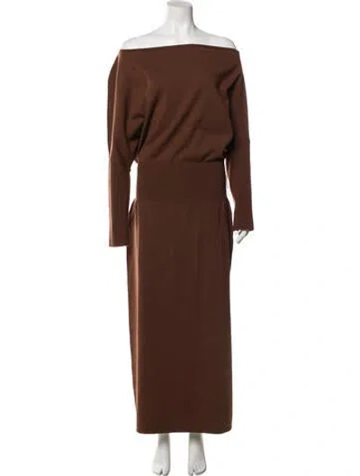 Pre-owned Simkhai Wool Long Dress W/ Tags In Brown