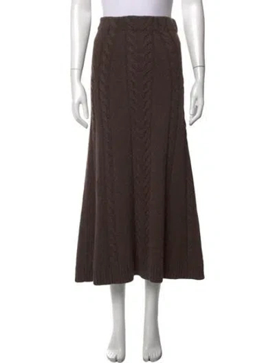 Pre-owned Simkhai Wool Long Skirt In Brown