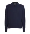 SIMKHAI WOOL LONG-SLEEVE POLO SWEATER