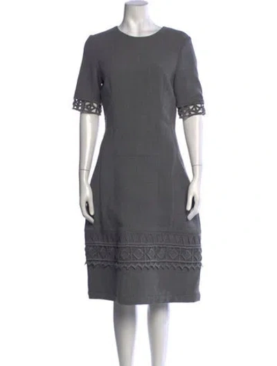 Pre-owned Simkhai Wool Midi Length Dress In Grey