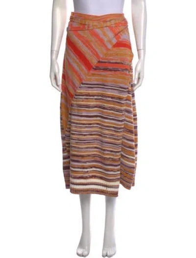 Pre-owned Simkhai Wool Midi Length Skirt In Orange