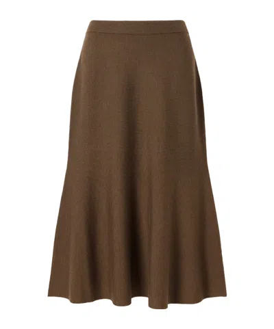 Simkhai Wool Midi Skirt In Brown