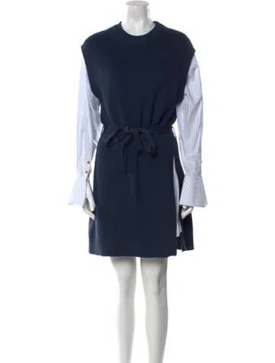 Pre-owned Simkhai Wool Mini Dress In Blue