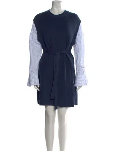 Pre-owned Simkhai Wool Mini Dress In Blue