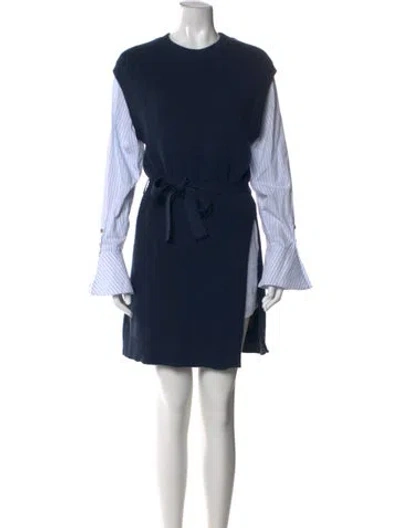 Pre-owned Simkhai Wool Mini Dress In Blue