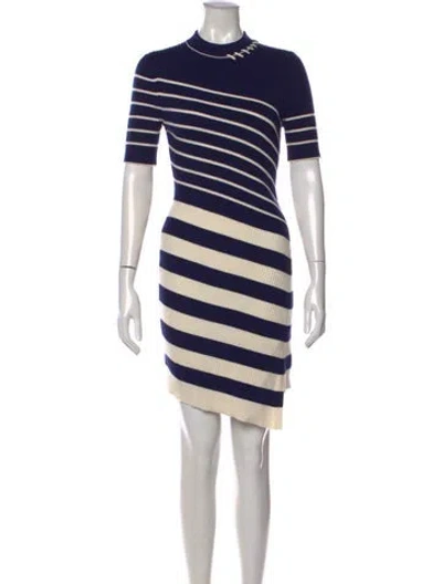Pre-owned Simkhai Wool Mini Dress In Blue