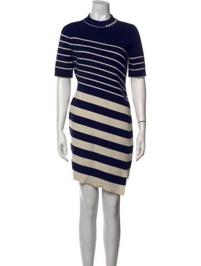 Pre-owned Simkhai Wool Mini Dress In Blue
