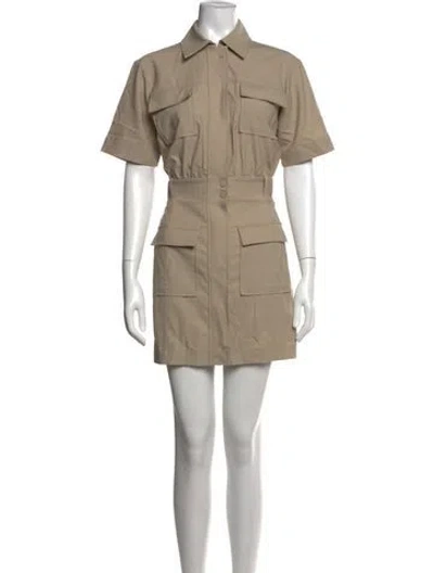 Pre-owned Simkhai Wool Mini Dress In Neutrals