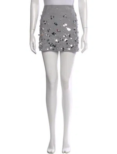 Pre-owned Simkhai Wool Mini Skirt In Gray