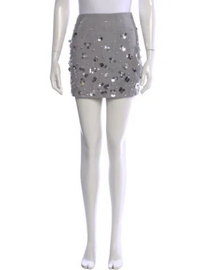Pre-owned Simkhai Wool Mini Skirt In Gray