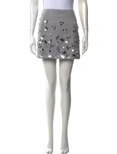 Pre-owned Simkhai Wool Mini Skirt In Gray