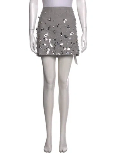 Pre-owned Simkhai Wool Mini Skirt In Grey