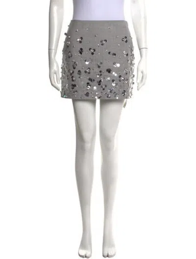 Pre-owned Simkhai Wool Mini Skirt In Grey