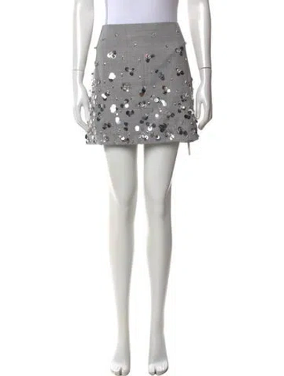 Pre-owned Simkhai Wool Mini Skirt W/ Tags In Gray