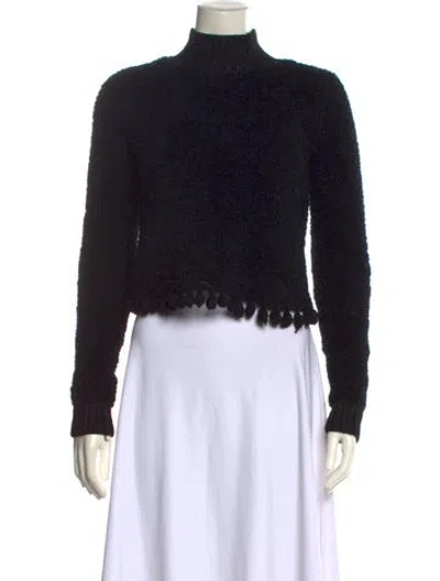 Pre-owned Simkhai Wool Mock Neck Sweater In Black