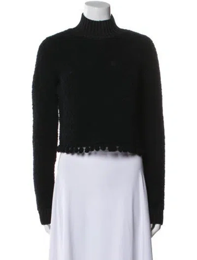 Pre-owned Simkhai Wool Mock Neck Sweater In Black