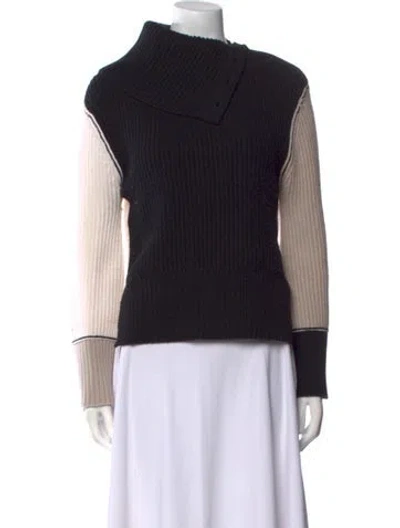 Pre-owned Simkhai Wool Mock Neck Sweater In Black