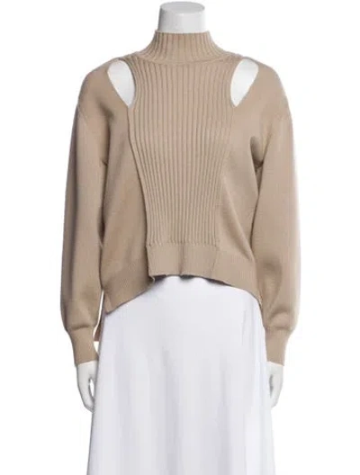 Pre-owned Simkhai Wool Mock Neck Sweater In Brown