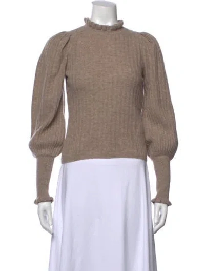 Pre-owned Simkhai Wool Mock Neck Sweater In Brown