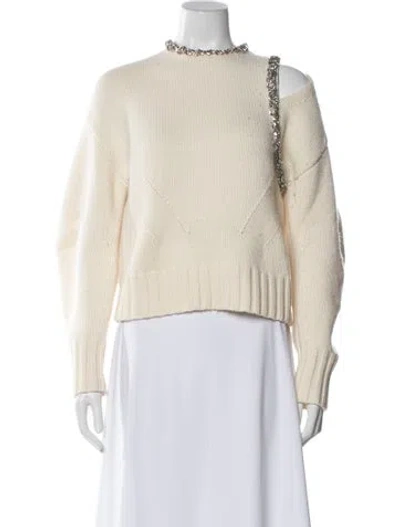 Pre-owned Simkhai Wool Mock Neck Sweater In Neutral