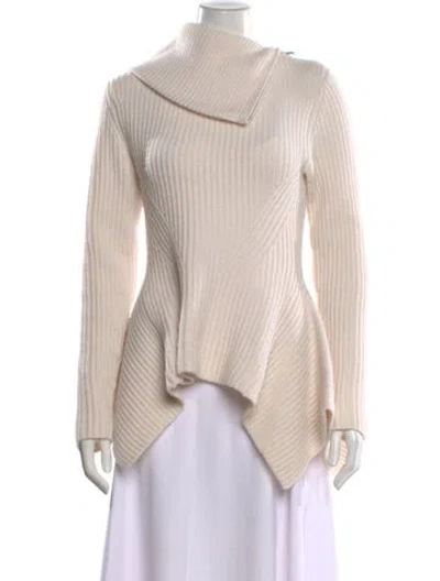 Pre-owned Simkhai Wool Mock Neck Sweater In Neutral