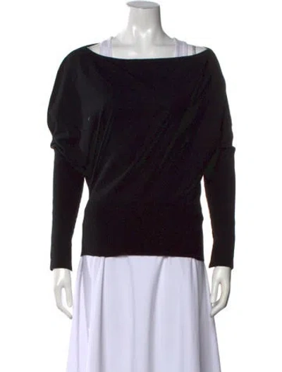 Pre-owned Simkhai Wool Off-the-shoulder Sweater In Black