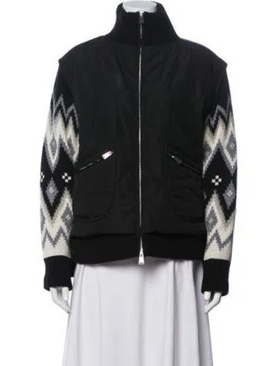 Pre-owned Simkhai Wool Patterned Jacket In Black