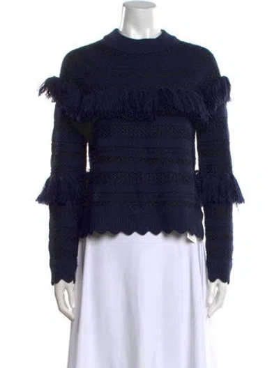 Pre-owned Simkhai Wool Patterned Sweater In Blue