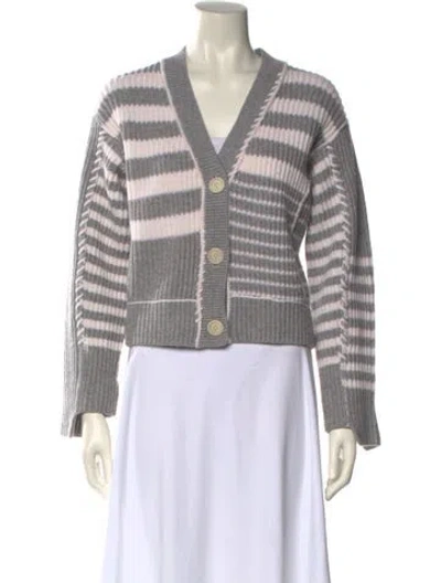Pre-owned Simkhai Wool Printed Sweater In Gray