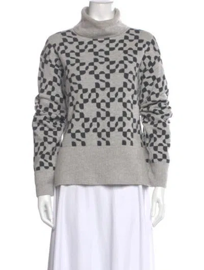 Pre-owned Simkhai Wool Printed Sweater In Gray
