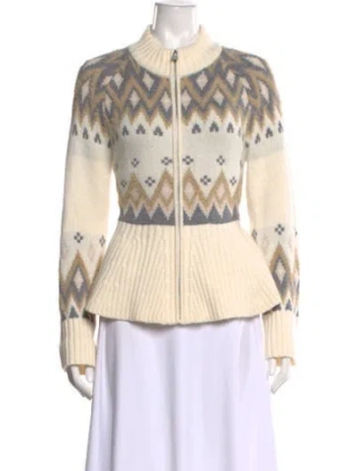 Pre-owned Simkhai Wool Printed Sweater In Neutral