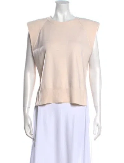Pre-owned Simkhai Wool Scoop Neck Top In Neutral