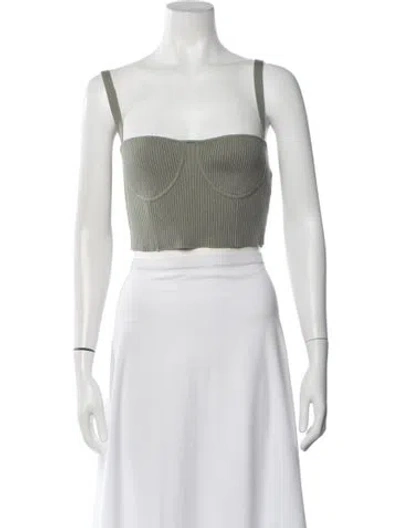 Pre-owned Simkhai Wool Square Neckline Sweater In White