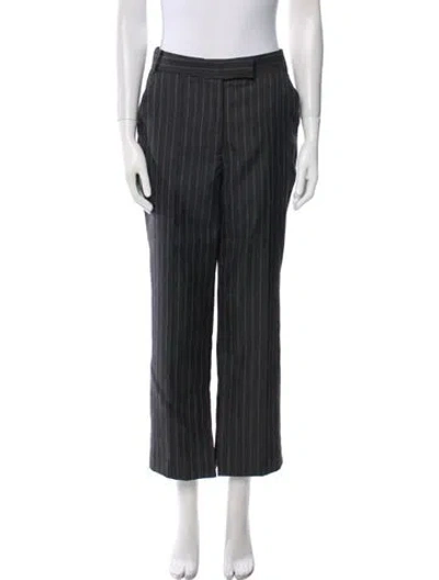 Pre-owned Simkhai Wool Straight Leg Pants In Gray