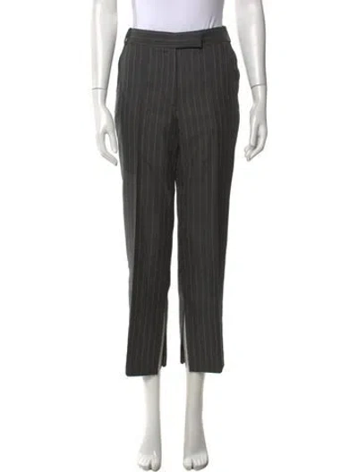 Pre-owned Simkhai Wool Straight Leg Pants In Gray