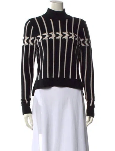 Pre-owned Simkhai Wool Striped Sweater In Black